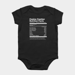 Casino Cashier Nutrition Facts List Funny Baby Bodysuit